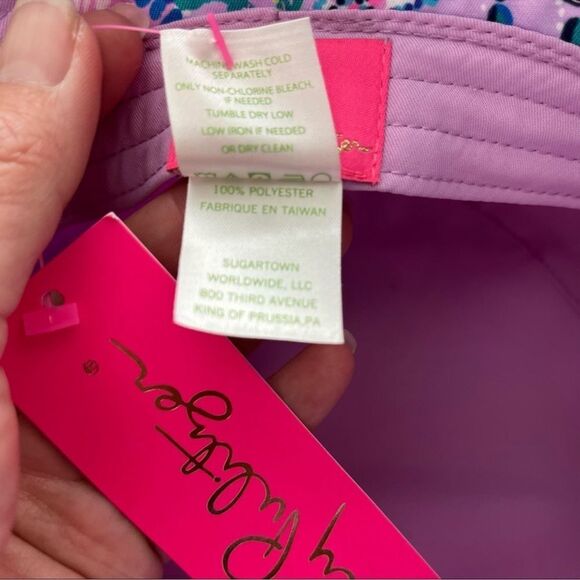 NWT Lilly Pulitzer Bucket Sun Hat Lilac Freesia Mermaid For You Purple Blue - Picture 6 of 11